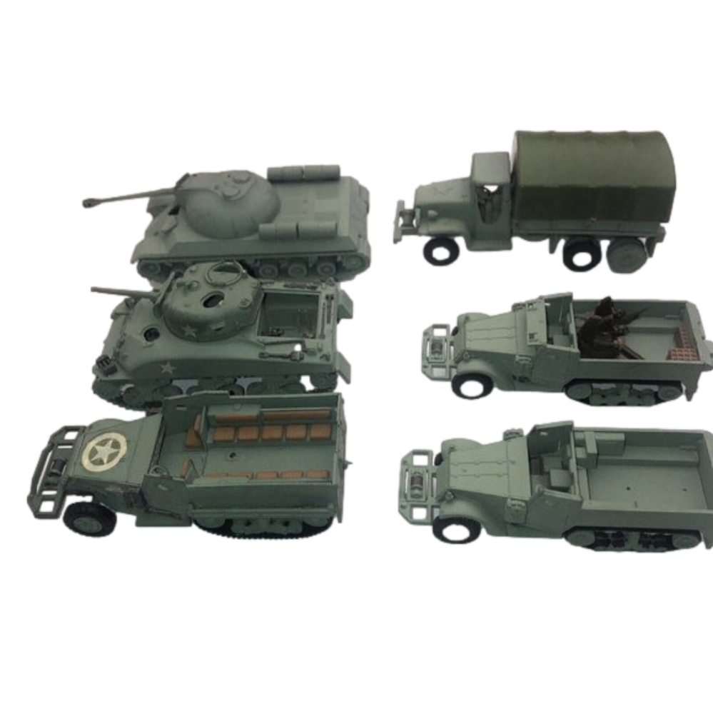 Airfix 1:72 Models 6 Piece Lot WW2 US Army Vehicles All 6 Are Assembled Vintage
